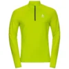 Longsleeve Odlo Men Mid Layer 1/2 Zip Essential Ceramiwarm Lime Green