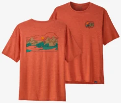 T-Shirt Patagonia Men Cap Cool Daily Graphic Shirt Lands Lost And Found Quartz Coral X Dye