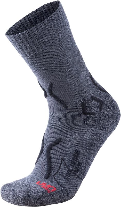 Wandelsok Uyn Men Trekking Cool Merino Medium Grey Melange Black 1 Wandelsok Uyn Men Trekking Cool Merino Medium Grey Melange Black