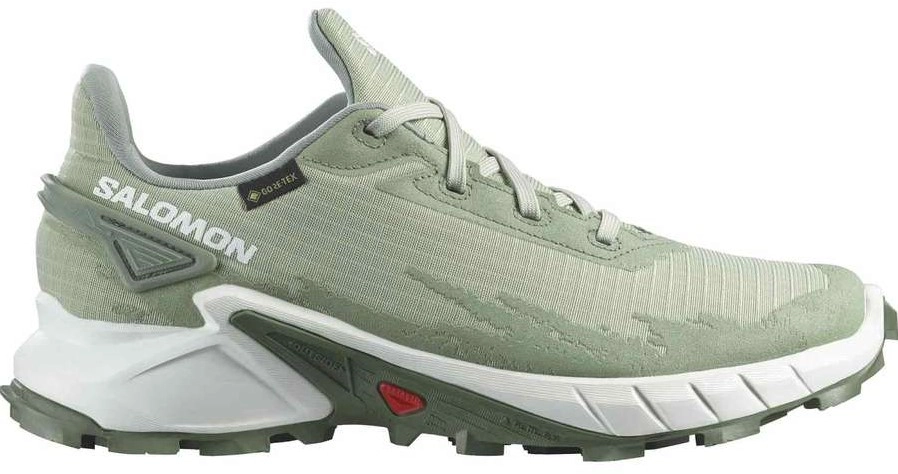 Trailrunning Schoen Salomon Women Alphacross 4 GTX Desert Sage White Laurel Wreath 1 Trailrunning Schoen Salomon Women Alphacross 4 GTX Desert Sage White Laurel Wreath