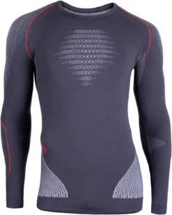 Ondershirt UYN Men Evolutyon Long Sleeves Charcoal White Red