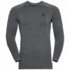Ondershirt Odlo Men BL Top Crew Neck LS Performance Warm Eco Grey Melange Black