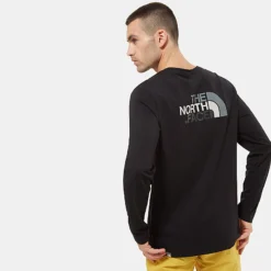 Shirt The North Face Men L/S Easy Tee Black Zinc Grey -StormGear Verkoop 2TX1 KZ2 hero