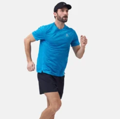 Sportshirt Odlo Men Crew Neck S/S Zeroweight Engineered Indigo Bunting Melange -StormGear Verkoop 3 313732 20873