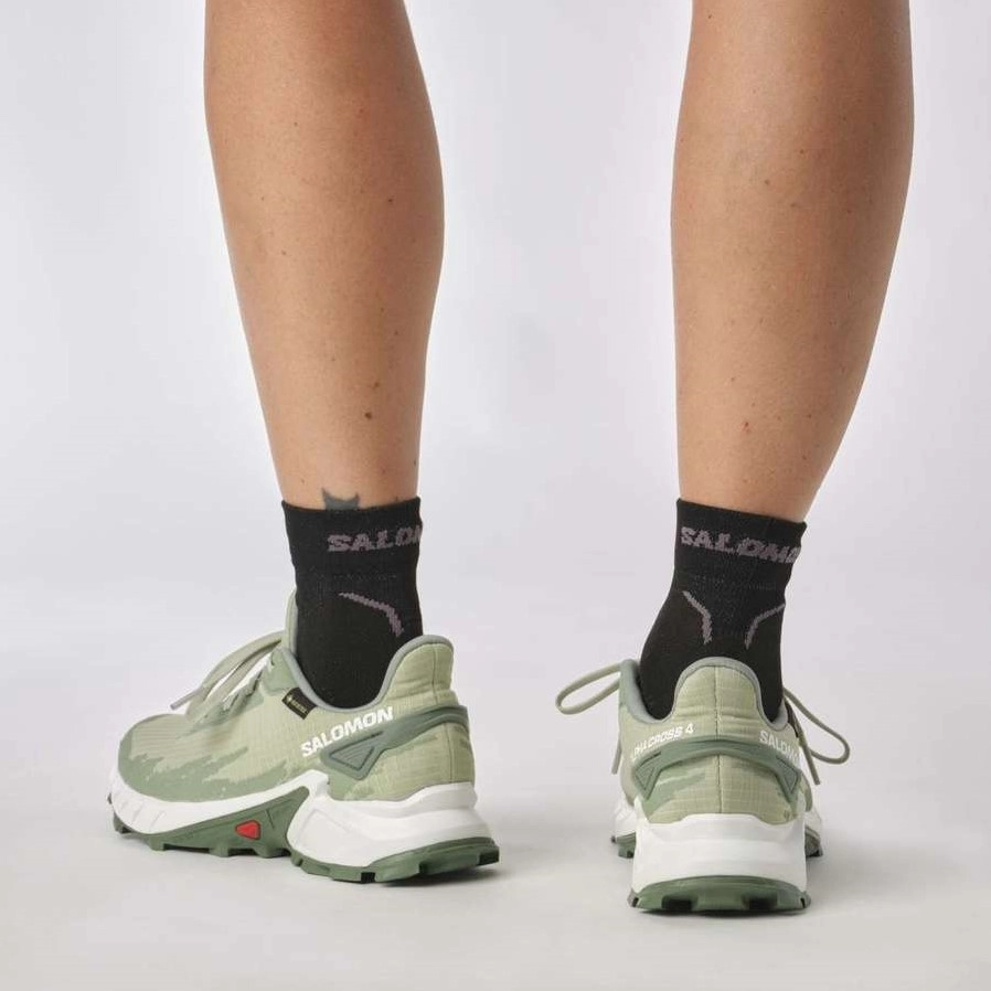 Trailrunning Schoen Salomon Women Alphacross 4 GTX Desert Sage White Laurel Wreath 3 Trailrunning Schoen Salomon Women Alphacross 4 GTX Desert Sage White Laurel Wreath - Afbeelding 3