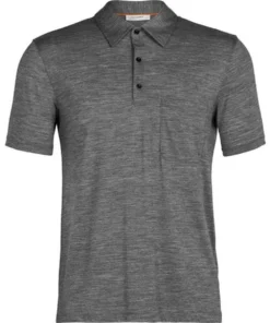 Polo Icebreaker Men Drayden SS Gritstone Heather