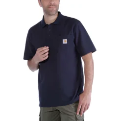 Polo Carhartt Men Work Pocket S/S Navy -StormGear Verkoop 4 EU K570 NVY M