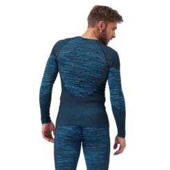 Ondershirt Odlo Men BL Top Crew Neck LS Blackcomb Eco Indigo Bunting Space Dye -StormGear Verkoop 452692
