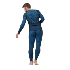 Ondershirt Odlo Men BL Top Crew Neck LS Blackcomb Eco Indigo Bunting Space Dye -StormGear Verkoop 453030