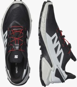 Trailrunning Schoen Salomon Men Supercross 4 Black White Fiery Red -StormGear Verkoop 5 salomon supercross 4 black white fiery red 4