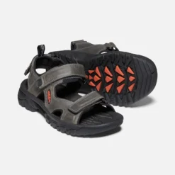 Sandaal Keen Men Targhee III Open Toe Sandal Grey Black -StormGear Verkoop 6 1022424 PPS PDP