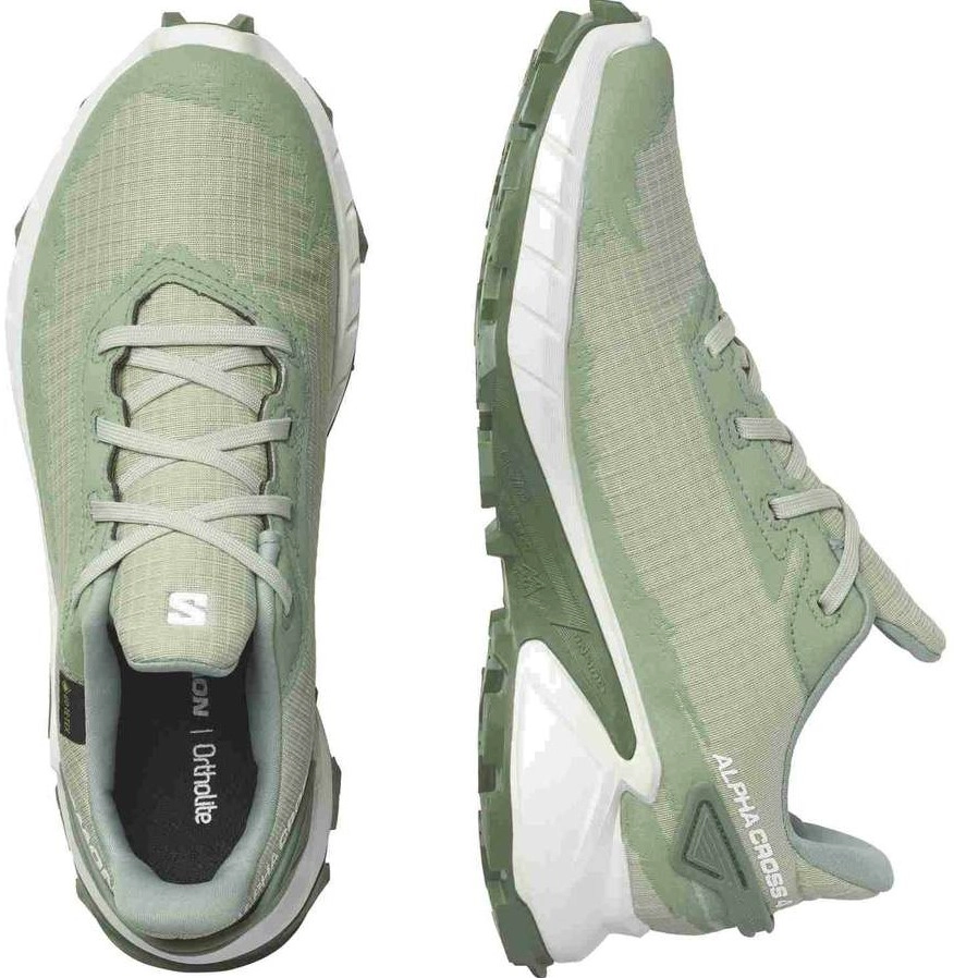 Trailrunning Schoen Salomon Women Alphacross 4 GTX Desert Sage White Laurel Wreath 7 Trailrunning Schoen Salomon Women Alphacross 4 GTX Desert Sage White Laurel Wreath - Afbeelding 7