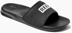 Slipper Reef Men One Slide Reef Black White