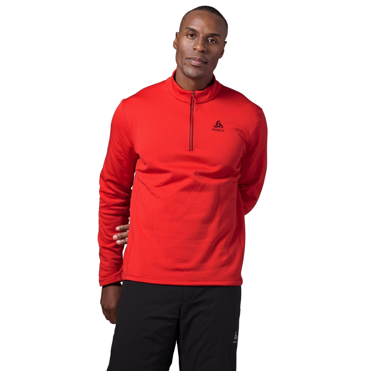 Longsleeve Odlo Men Mid Layer 1/2 Zip Berra Chinese Red 4 Longsleeve Odlo Men Mid Layer 1/2 Zip Berra Chinese Red - Afbeelding 4