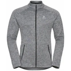 Longsleeve Odlo Men Mid Layer Full Zip Tencia Grey Melange