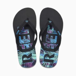 Slipper Reef Men Seaside Prints Neon Reef Palm -StormGear Verkoop cj0309t