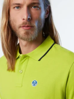 Polo North Sails Men SS Polo With Graphic Lime -StormGear Verkoop hi res 692397 0469 det2 750x