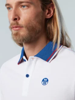 Polo North Sails Men SS Polo With Logo White -StormGear Verkoop hi res 692417 0101 det2 750x