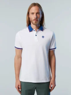 Polo North Sails Men SS Polo With Logo White -StormGear Verkoop hi res 692417 0101 msfront1 750x