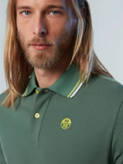 Polo North Sails Men SS Polo With Logo Military Green -StormGear Verkoop hi res 692417 0813 det2 750x