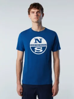 T-Shirt North Sails Men SS T-Shirt With Graphic Ocean Blue -StormGear Verkoop hi res 692837 0790 msfront1 750x