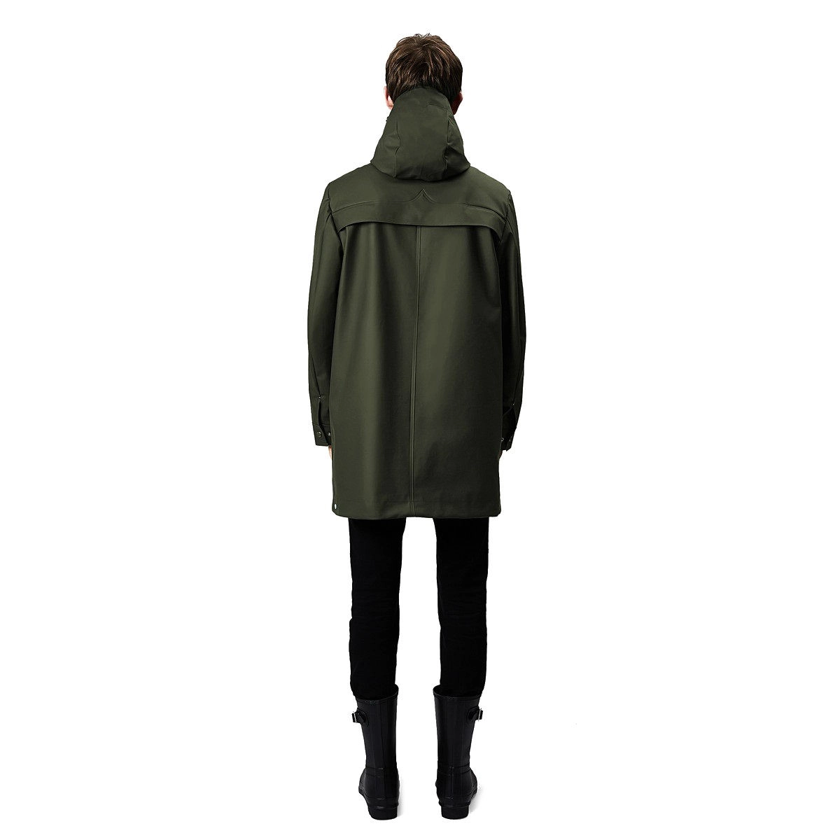 Regenjas Mens Original Rubber Hunting Coat Dark Olive Hunter 3 Regenjas Mens Original Rubber Hunting Coat Dark Olive Hunter - Afbeelding 3